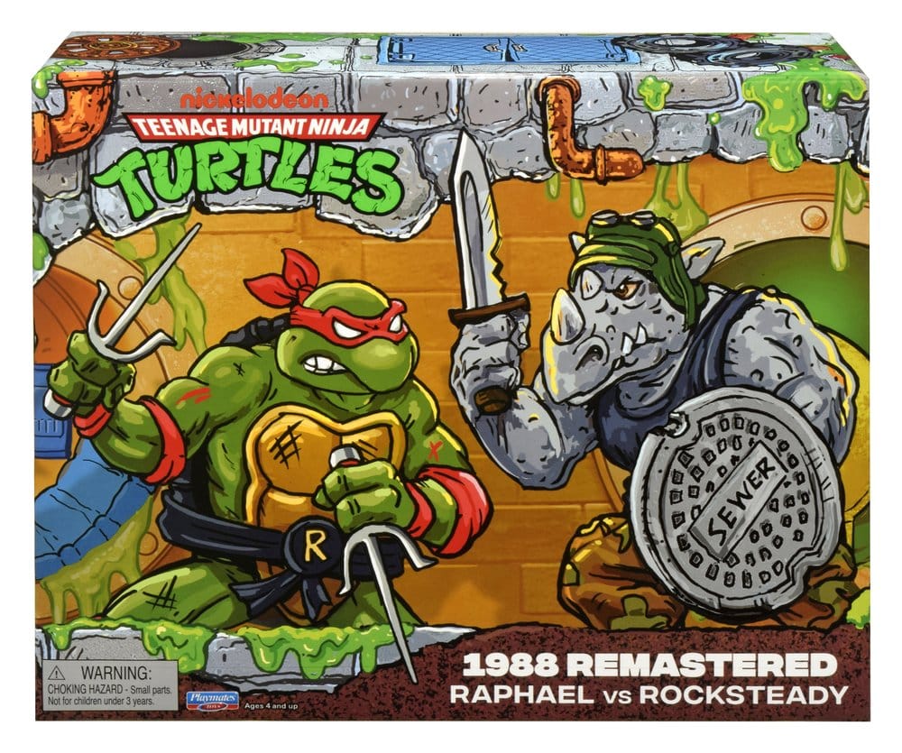 Teenage Mutant Ninja Turtles: Remastered Actionfiguren Raphael vs. Rocksteady
