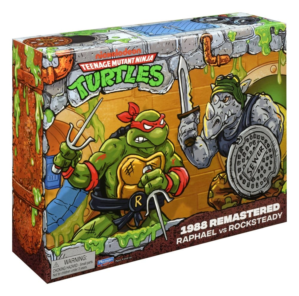 Teenage Mutant Ninja Turtles: Remastered Actionfiguren Raphael vs. Rocksteady