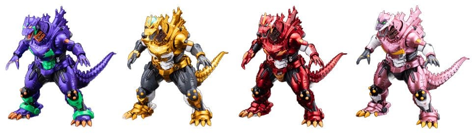 Godzilla x Evangelion Gekizou Series Statuen 4er-Pack Type-3 Kiryu Eva colour Ver. Metallic color Limited Ver. 9 cm 