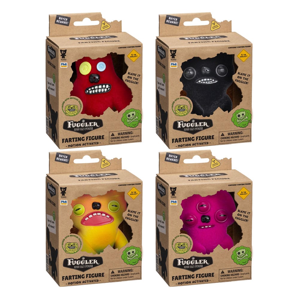 Fuggler: Farting Figures Pupsende Figuren Window Box Sortiment (12)