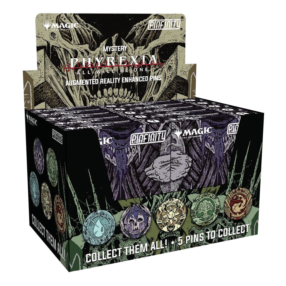 Magic: The Gathering Ansteck-Pins Blind Box Mystery Phyrexia Infected Lands Sortiment (10)