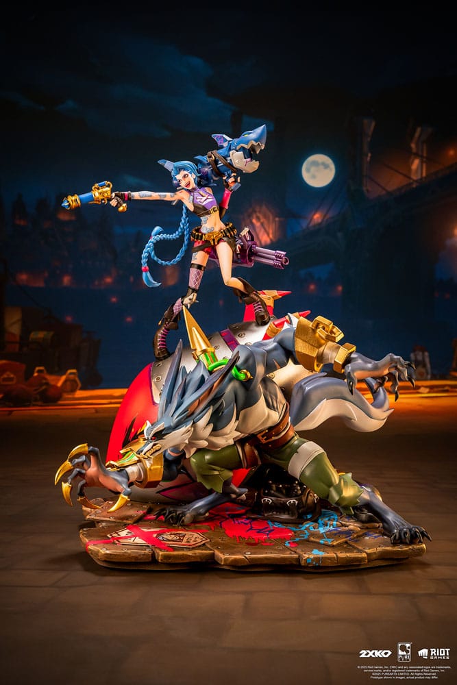 League of Legends Statue 1/10 2XKO Jinx & Warwick Diorama 37 cm   