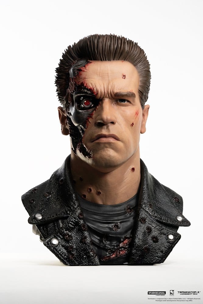 Terminator 2 Replik 1/1 T-800 Model 101 Battle Damaged Art Mask 47 cm  
