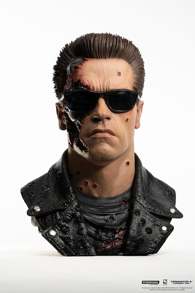 Terminator 2 Replik 1/1 T-800 Model 101 Battle Damaged Art Mask 47 cm  