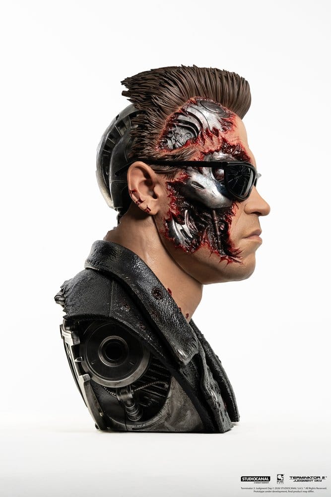 Terminator 2 Replik 1/1 T-800 Model 101 Battle Damaged Art Mask 47 cm  