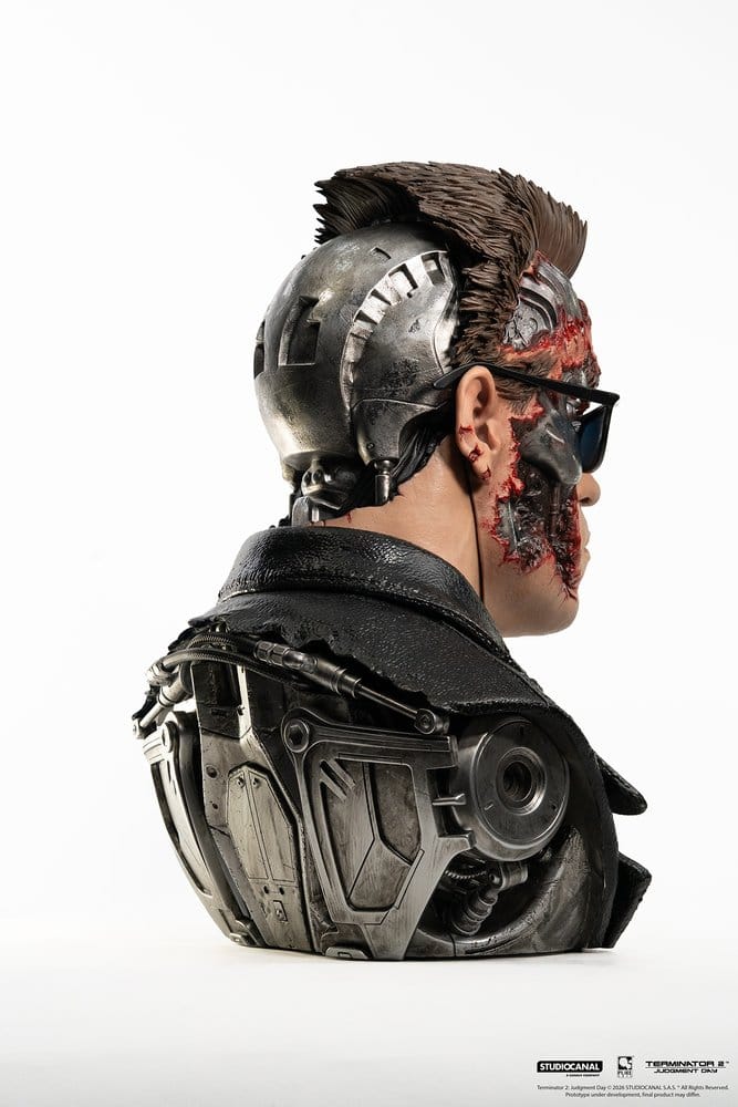 Terminator 2 Replik 1/1 T-800 Model 101 Battle Damaged Art Mask 47 cm  