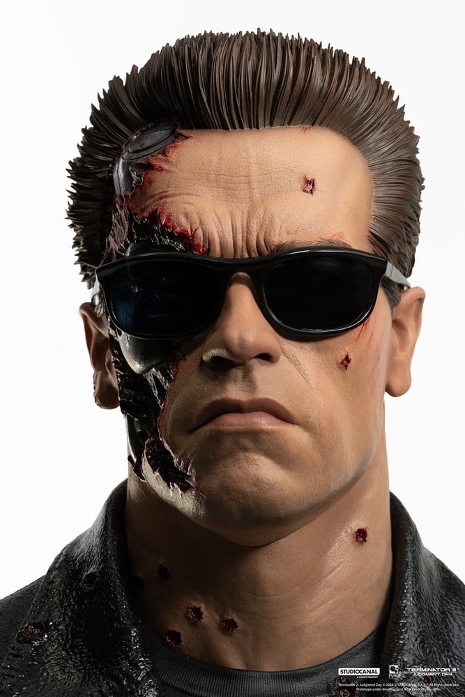 Terminator 2 Replik 1/1 T-800 Model 101 Battle Damaged Art Mask 47 cm  