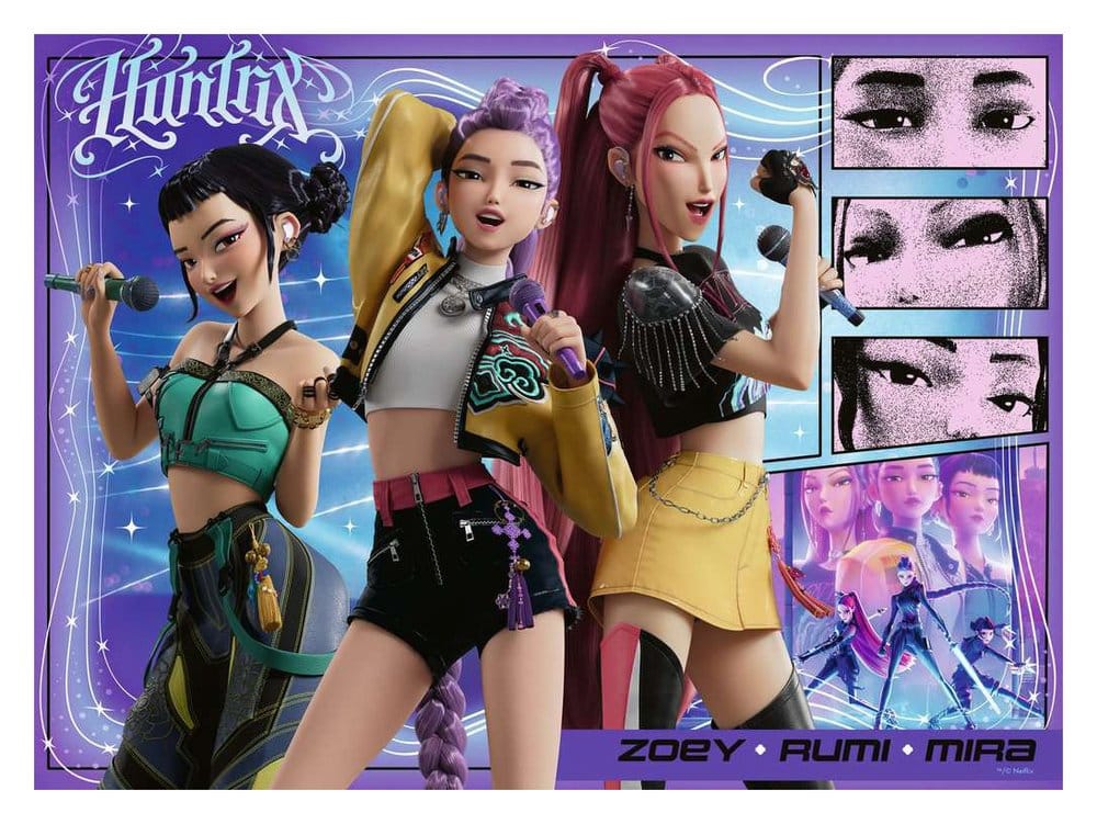 KPop Demon Hunters Kinderpuzzle Happy fans, happy Honmoon! (100 Teile XXL)