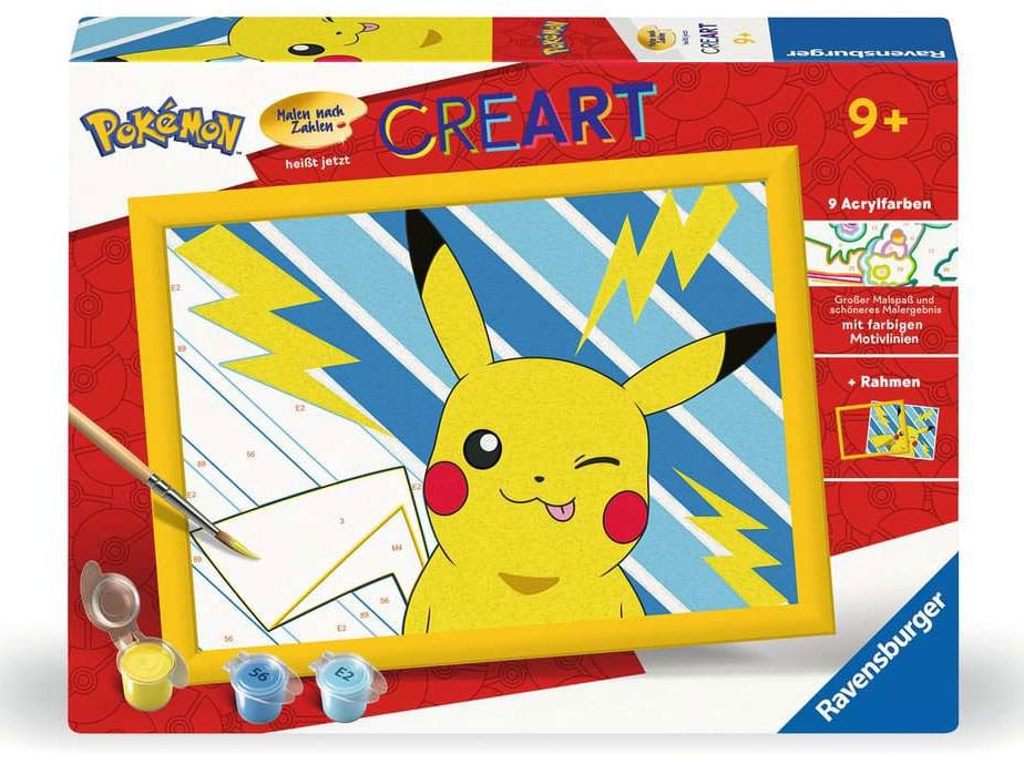 Pokémon CreArt Malen nach Zahlen Malset Pikachu 18 x 24 cm