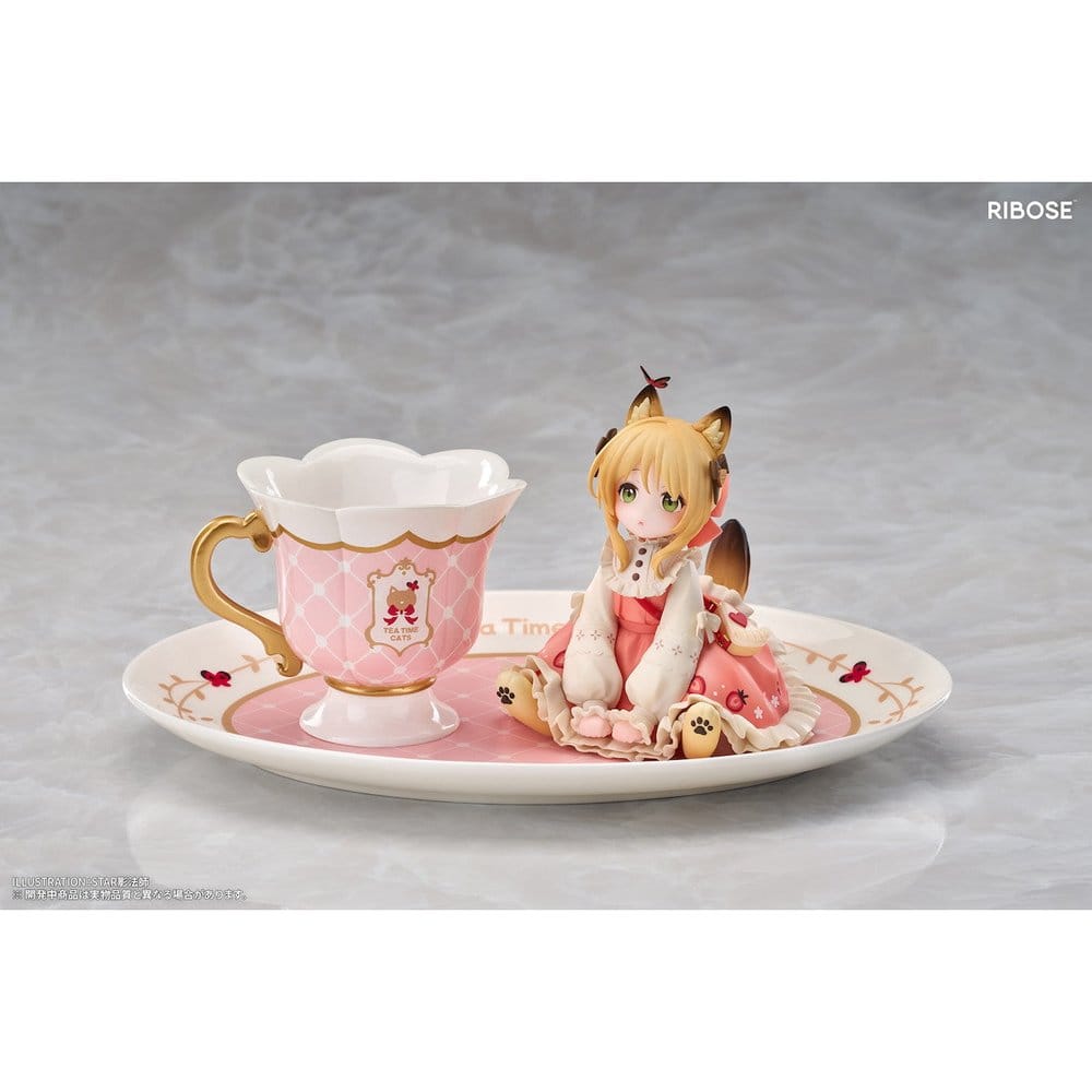 Original Character DLC Series PVC Figur Tea Time Cats Orange Cat 10 cm