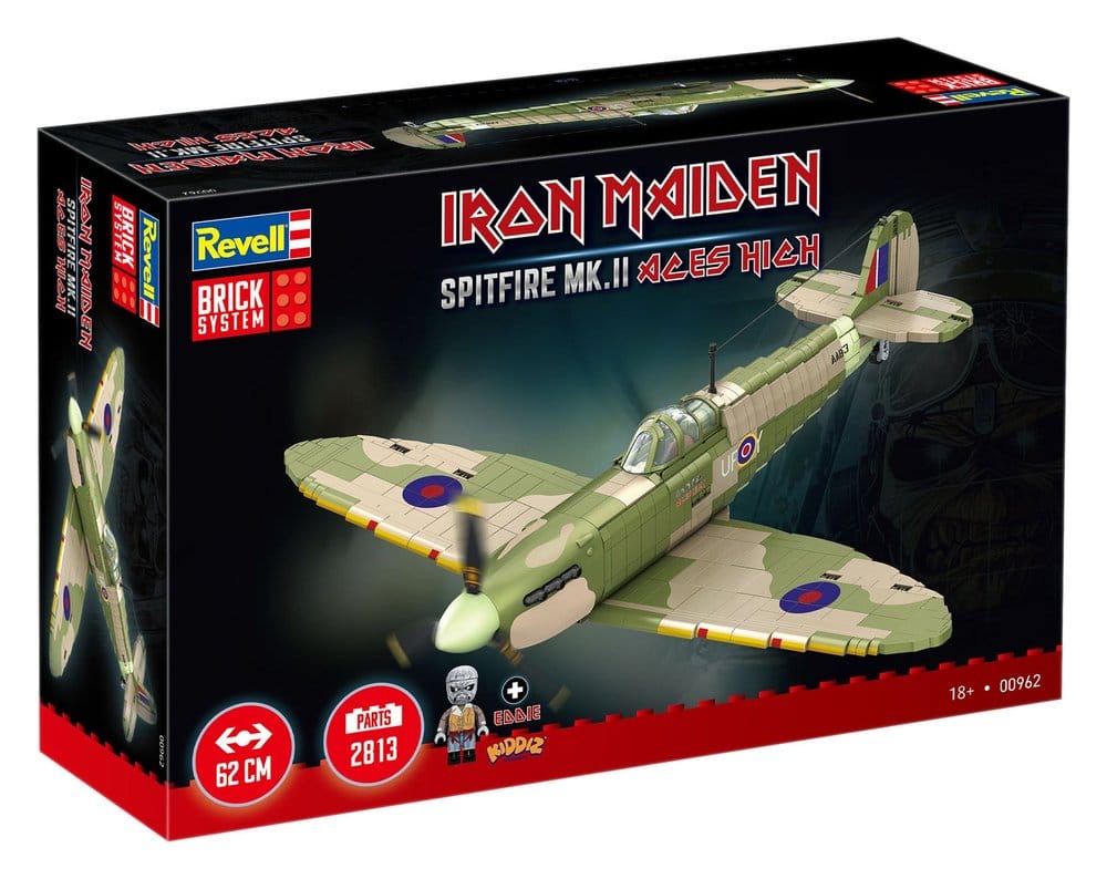 Iron Maiden Brick System Klemmbaustein Set Spitfire MK.II Aces High 58 cm