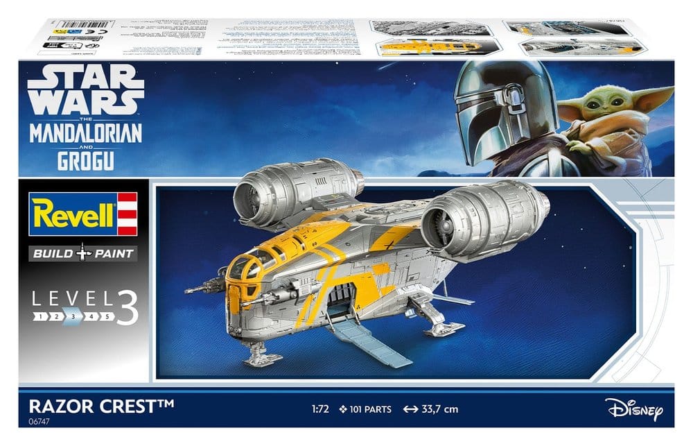 Star Wars The Mandalorian and Grogu Revell Modellbausatz 1/72 Razor Crest 34 cm