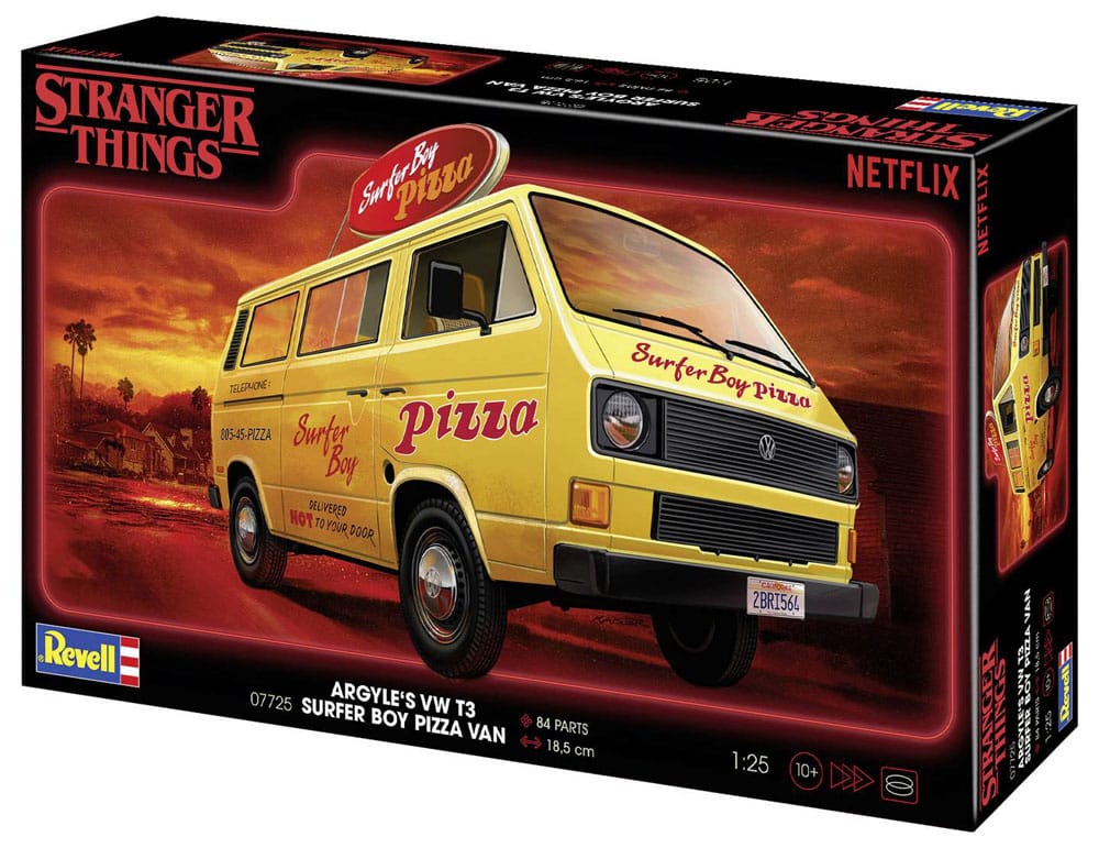 Stranger Things Modellbausatz 1/25 VW T3 Bus Surfer Boy 19 cm