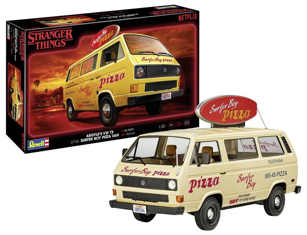 Stranger Things Modellbausatz 1/25 VW T3 Bus Surfer Boy 19 cm