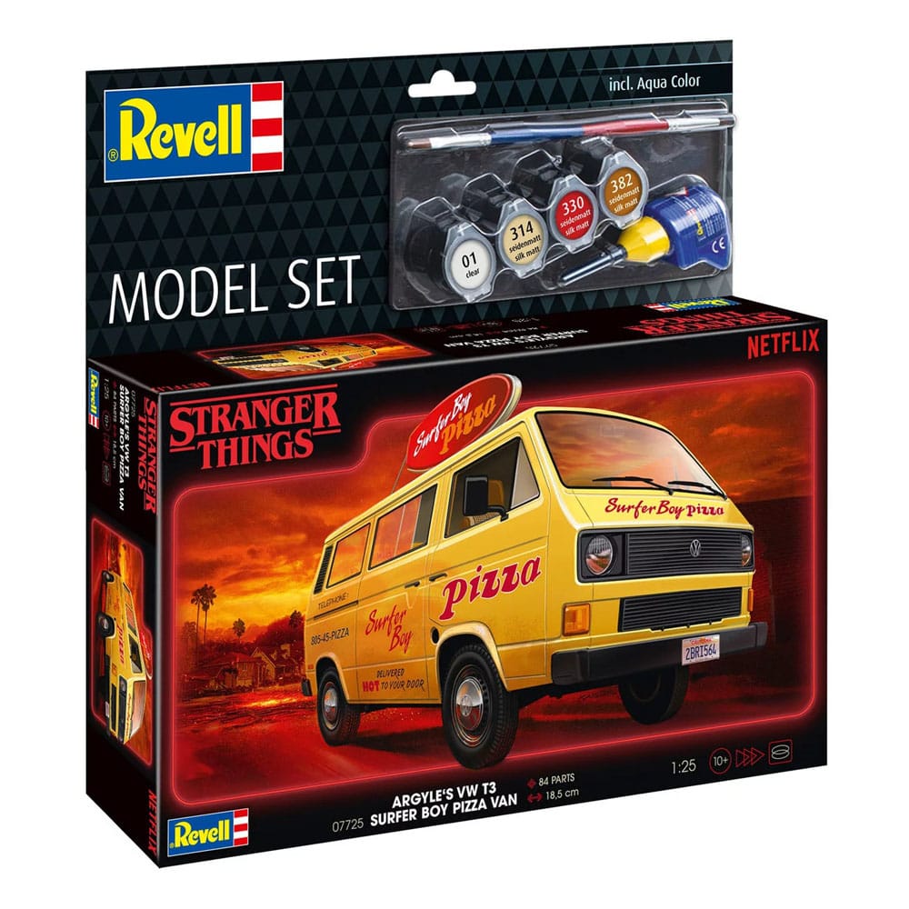Stranger Things Modellbausatz-Set 1/25 VW T3 Bus Surfer Boy (Aqua Color) 19 cm