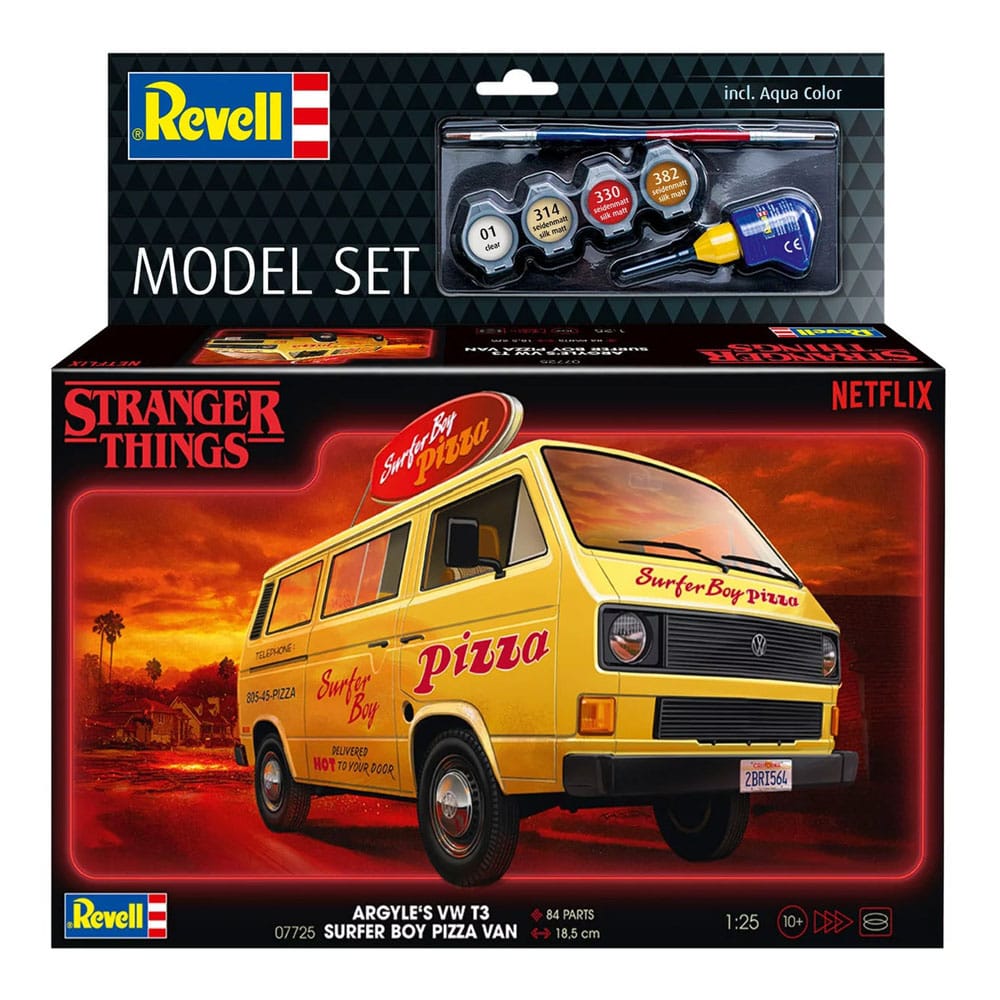 Stranger Things Modellbausatz-Set 1/25 VW T3 Bus Surfer Boy (Aqua Color) 19 cm