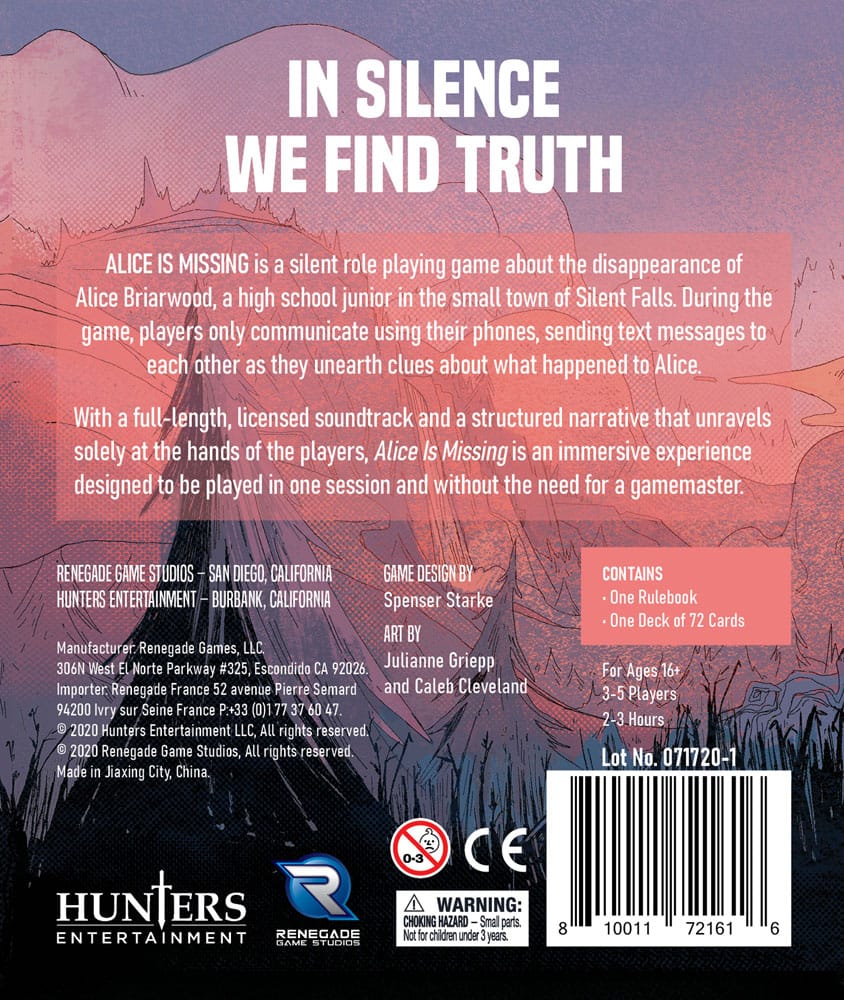Alice is Missing RPG Silent Rollenspiel *Englische Version*