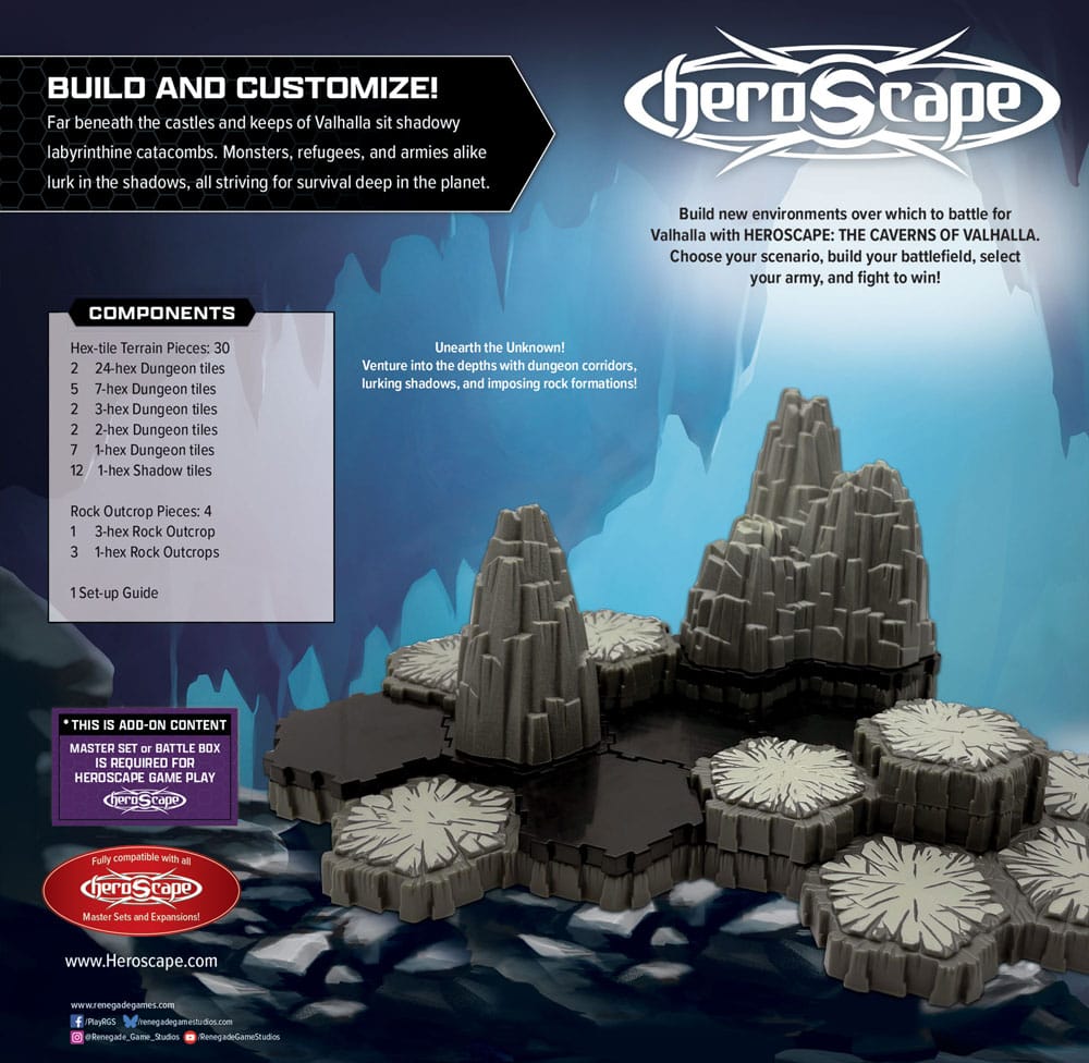 Heroscape Terrain-Erweiterung The Caverns of Valhalla *Englische Version*