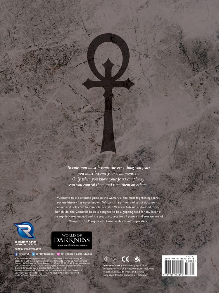 Vampire: The Masquerade 5th Edition RPG Buch Camarilla Sourcebook *Englische Version*