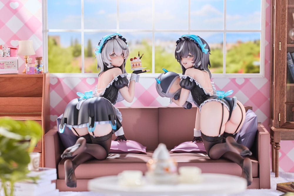 Snowbreak Containment Zone PVC Statuen 2er-Pack 1/6 Cherno & Meursault Apprentice Maid Ver. Deluxe Edition 19 cm