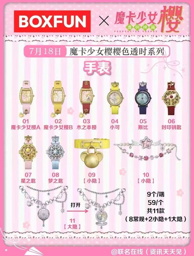 Card Captor Sakura: Clear Card Armbanduhr Sakura Clear Time Series Blind Box Display (9)