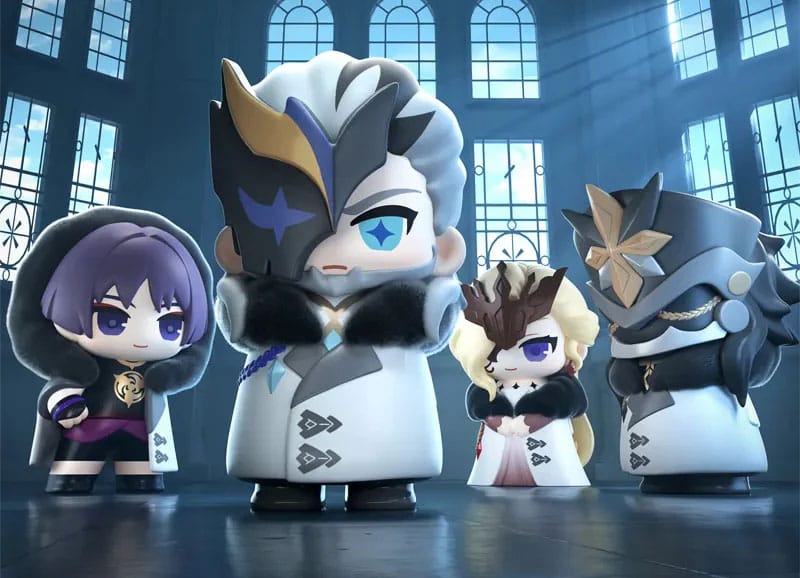 Genshin Impact Minifiguren Fatui Harbingers Chibi Design 7 cm Blind Box Display (9)           
