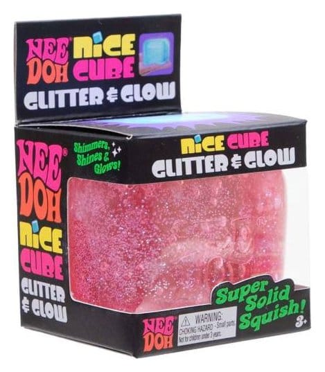 NeeDoh Anti-Stress-Ball Nice Cube Glitter & Glow 5 cm Sortiment (12)