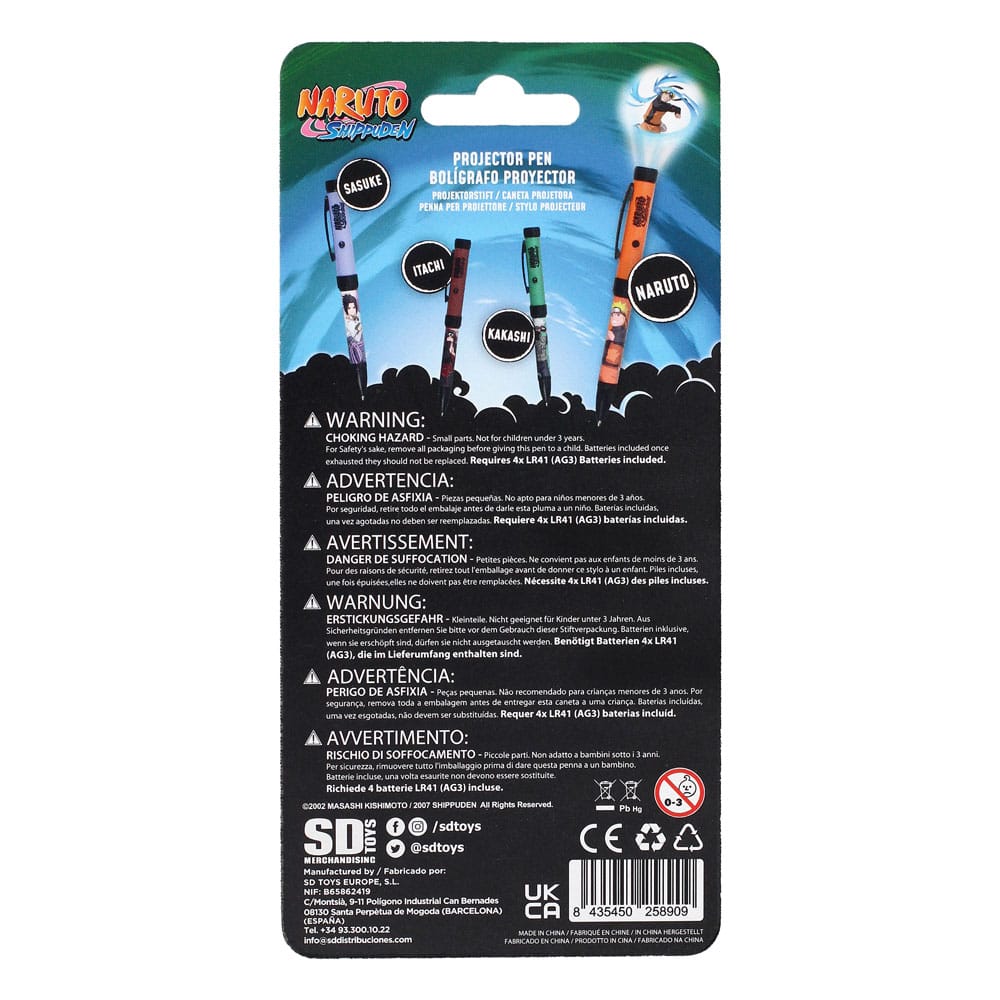 Naruto Shippuden Kugelschreiber mit Licht-Projektor Naruto