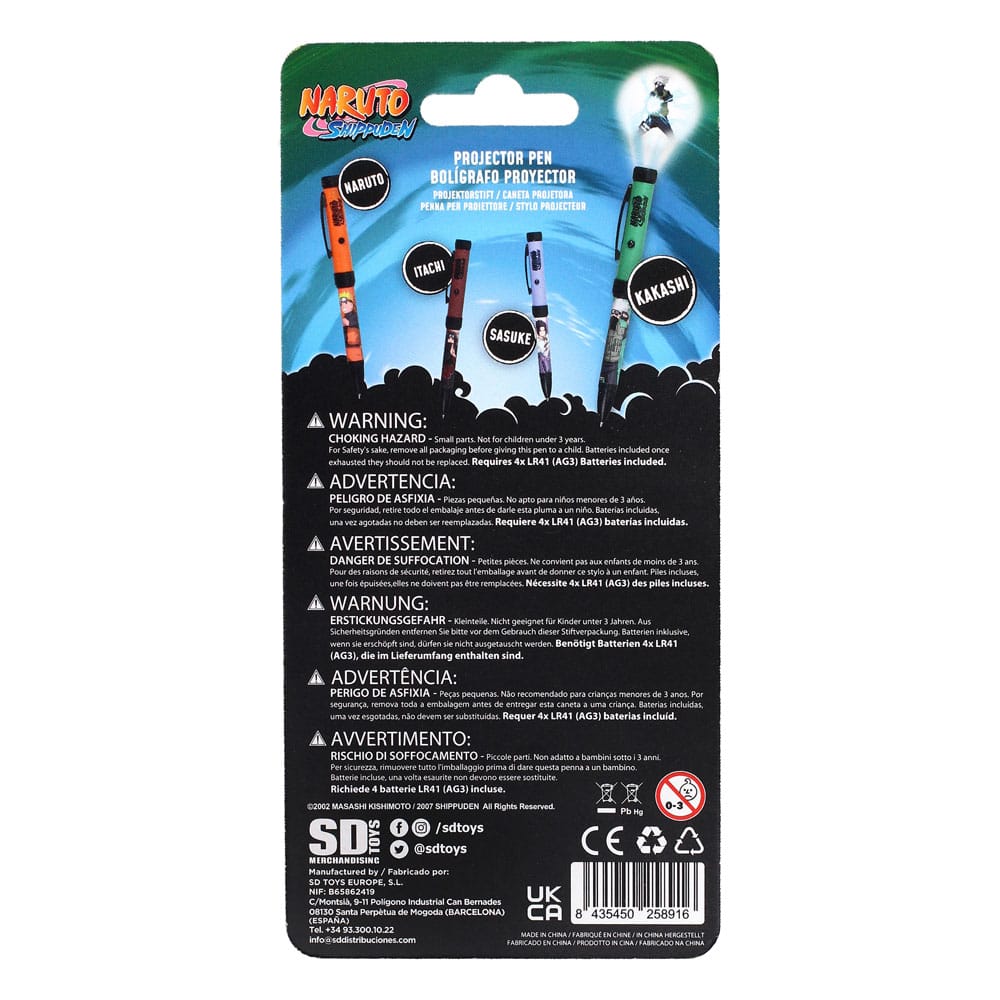Naruto Shippuden Kugelschreiber mit Licht-Projektor Kakashi