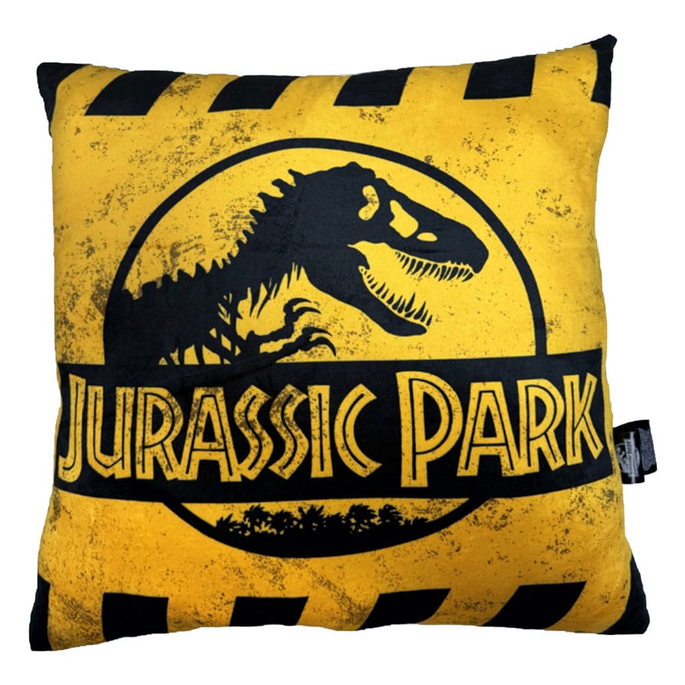 Jurassic Park Kissen Caution Logo 45 cm        
