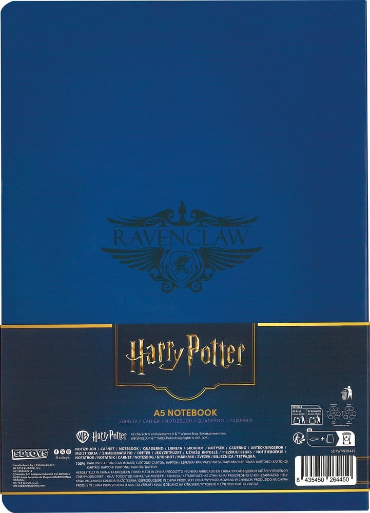 Harry Potter Softcover Notizbuch Ravenclaw 21 cm