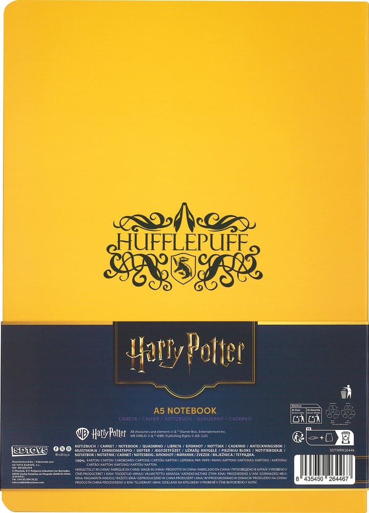 Harry Potter Softcover Notizbuch Hufflepuff 21 cm