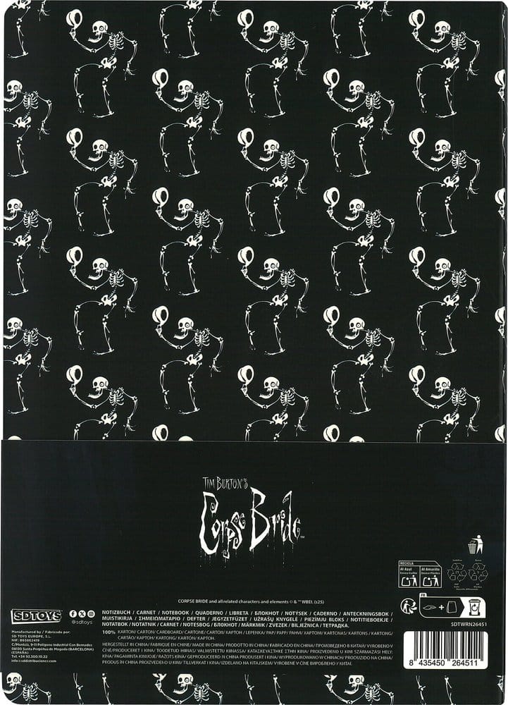 Corpse Bride Softcover Notizbuch Skelett ver. A 21 cm