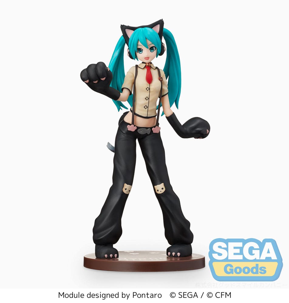 Hatsune Miku Project DIVA Arcade Future Tone SPM PVC Statue Hatsune Miku Kitty Cat 23 cm 