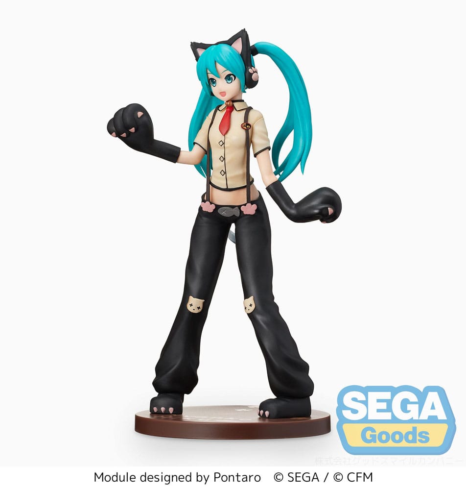 Hatsune Miku Project DIVA Arcade Future Tone SPM PVC Statue Hatsune Miku Kitty Cat 23 cm 