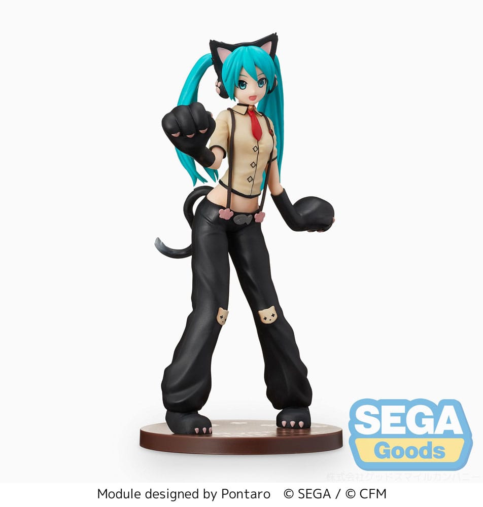 Hatsune Miku Project DIVA Arcade Future Tone SPM PVC Statue Hatsune Miku Kitty Cat 23 cm 