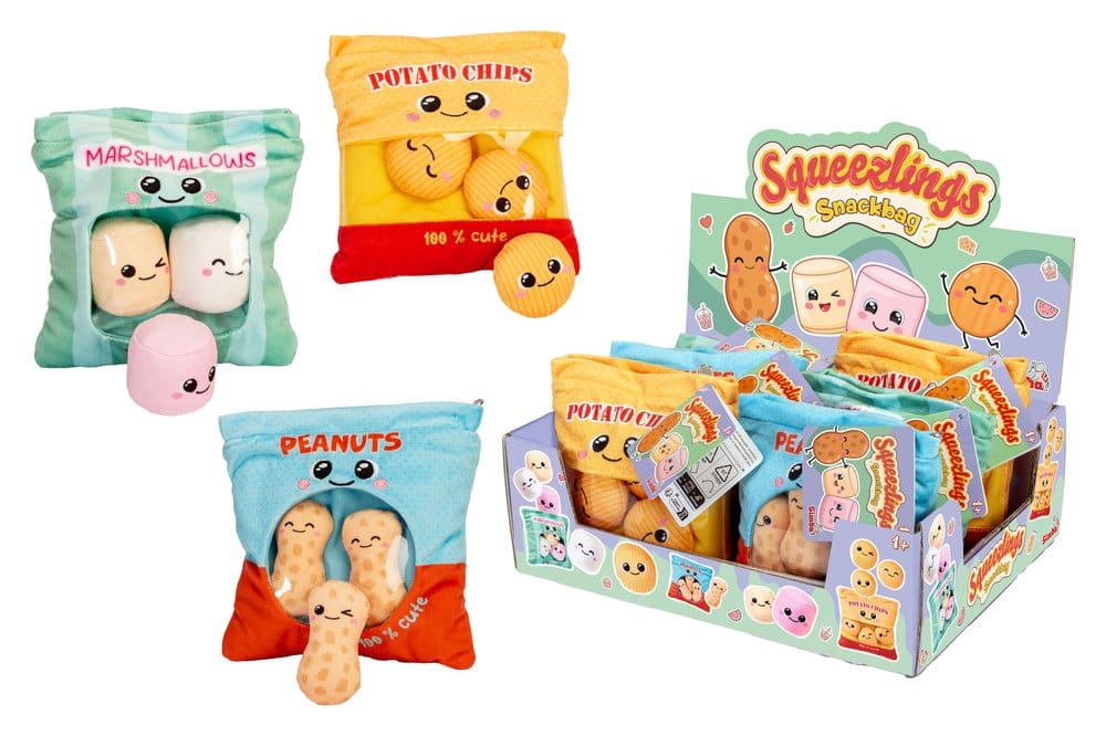 Squeezlings Plüschfigur Snackbag 3er-Pack Display (6)