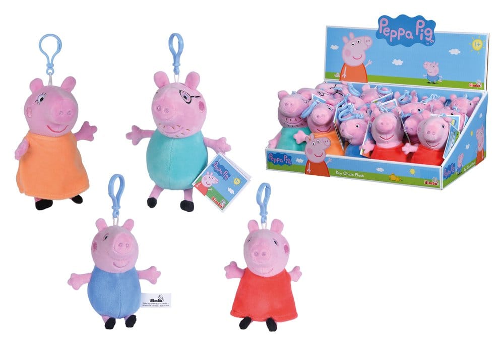 Peppa Pig Plüsch Schlüsselanhänger Display (18)