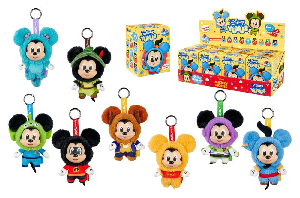 Disney YUYUS Plüsch Schlüsselanhänger Mickey Remix 12 cm Blindbox Display (8)