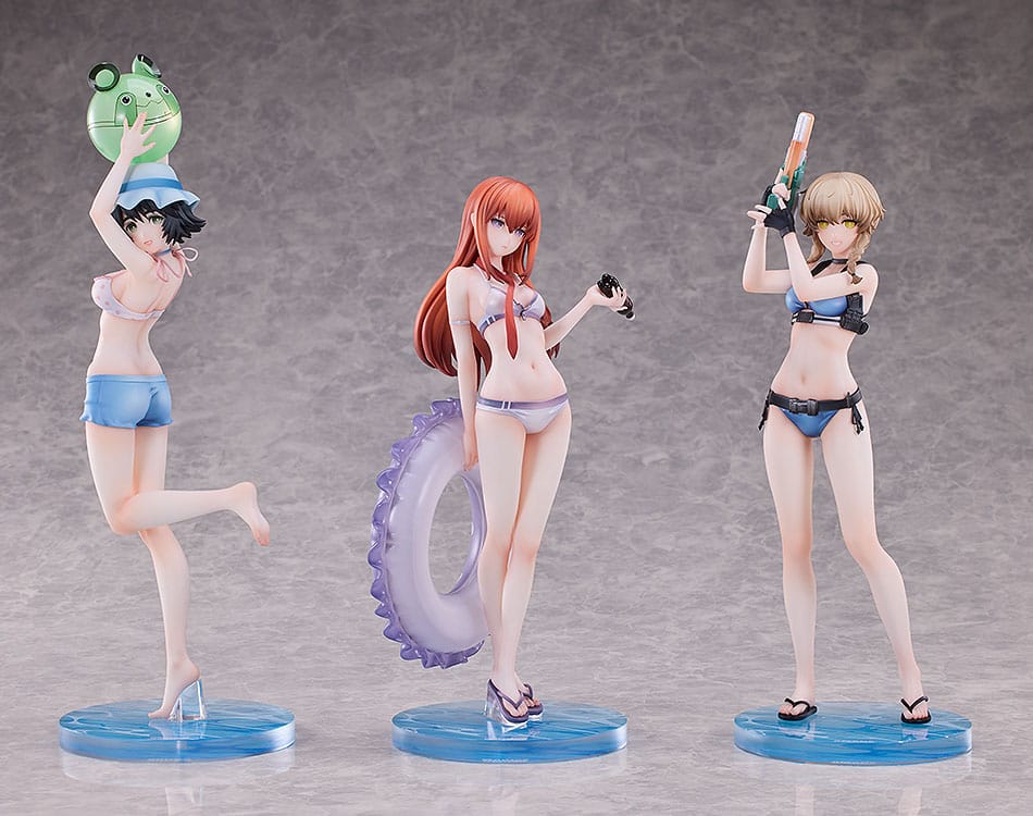 Steins Gate PVC Statuen 3er-Set 1/7 Suzuha Amane, Kurisu Makise, Mayuri Shiina Swimsuit Ver.  