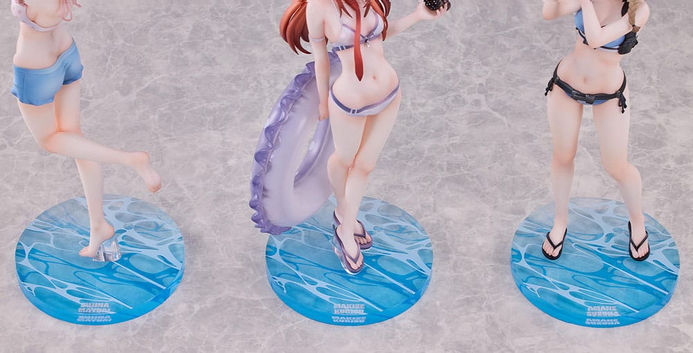 Steins Gate PVC Statuen 3er-Set 1/7 Suzuha Amane, Kurisu Makise, Mayuri Shiina Swimsuit Ver.  
