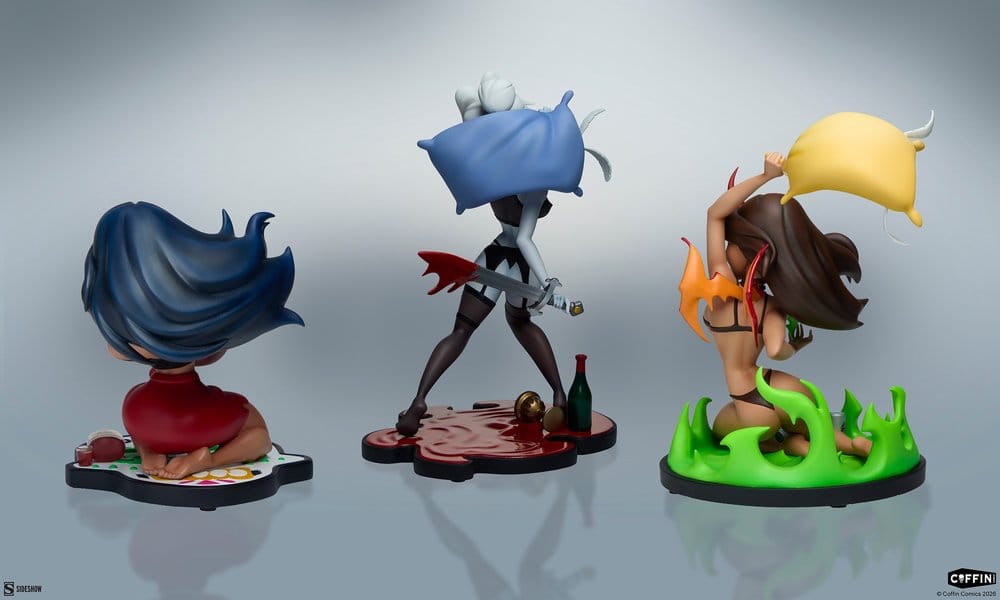Coffin Comics Designer Statuen-Set Sleepover In Hell