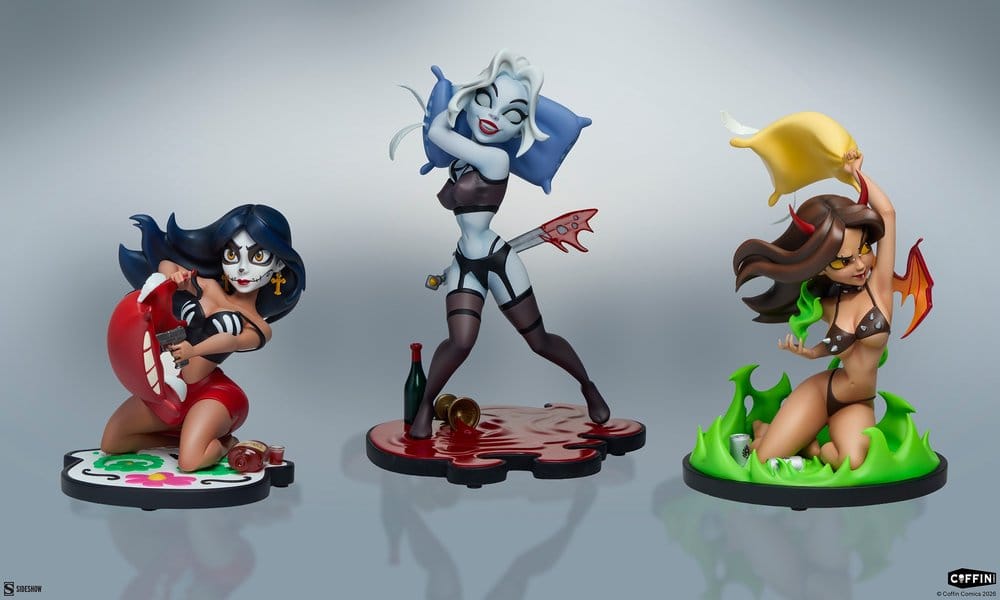 Coffin Comics Designer Statuen-Set Sleepover In Hell