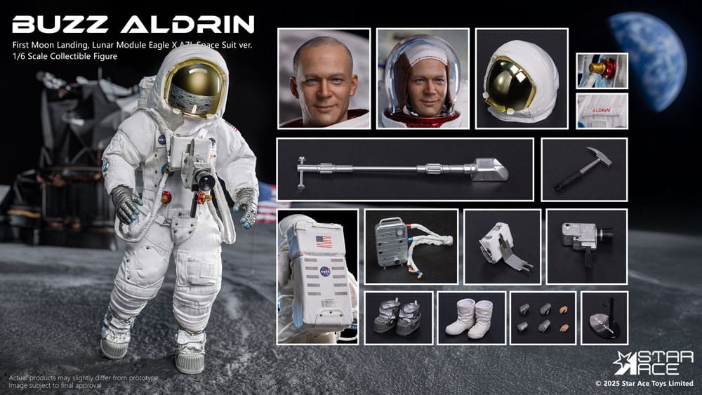 NASA Apollo 11 Actionfigur 1/6 Buzz Aldrin 30 cm  