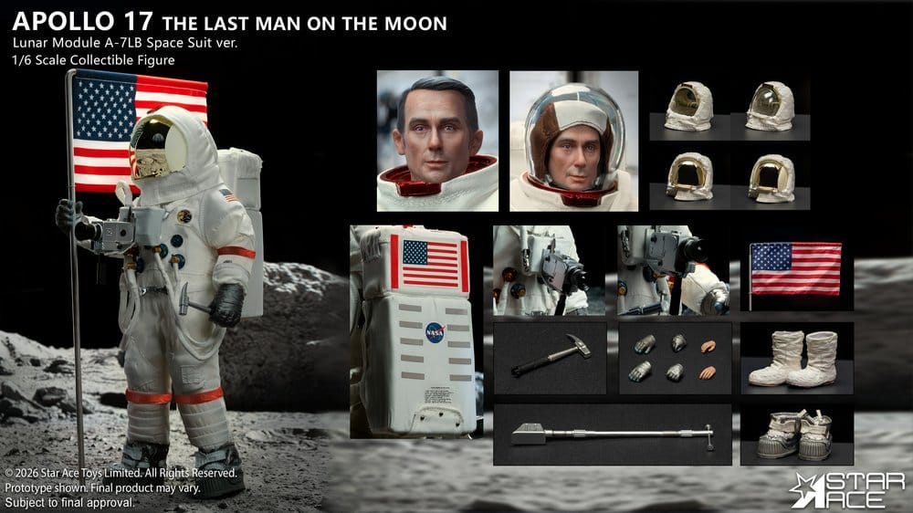 NASA Apollo 17 Actionfigur 1/6 The Last Man on the Moon 30 cm  