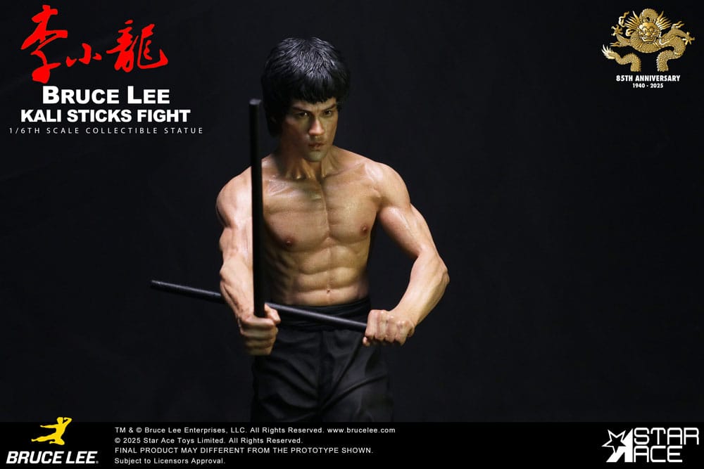 Der Mann mit der Todeskralle My Favourite Movie Statue 1/6 Bruce Lee Kali Sticks Fight Normal Basement  Version 30 cm