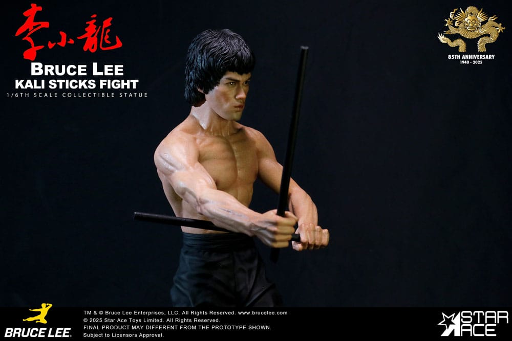 Der Mann mit der Todeskralle My Favourite Movie Statue 1/6 Bruce Lee Kali Sticks Fight Normal Basement  Version 30 cm