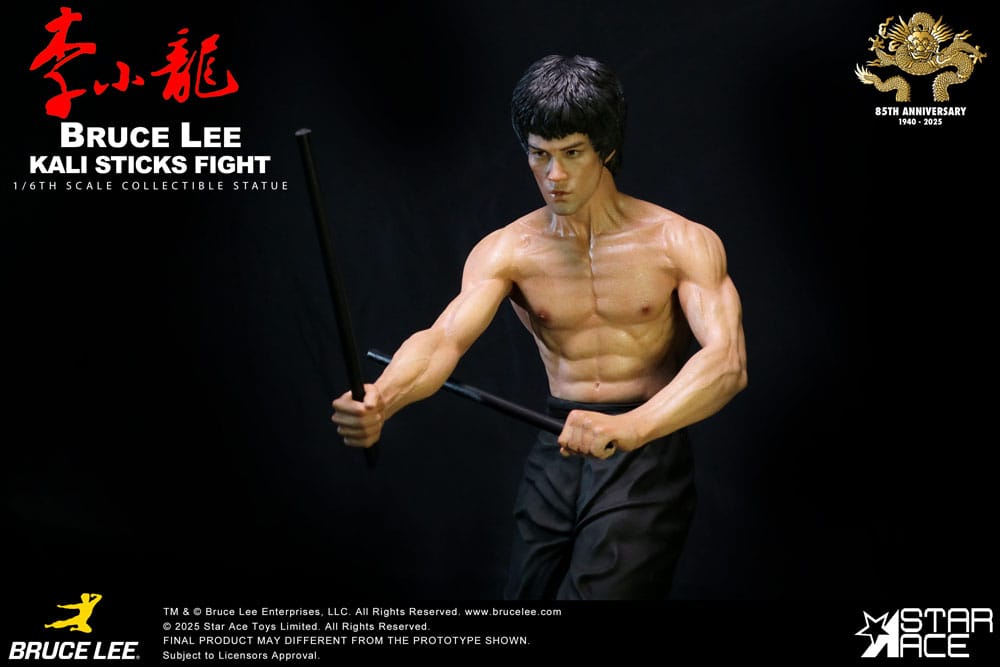 Der Mann mit der Todeskralle My Favourite Movie Statue 1/6 Bruce Lee Kali Sticks Fight Deluxe Basement  Version 30 cm