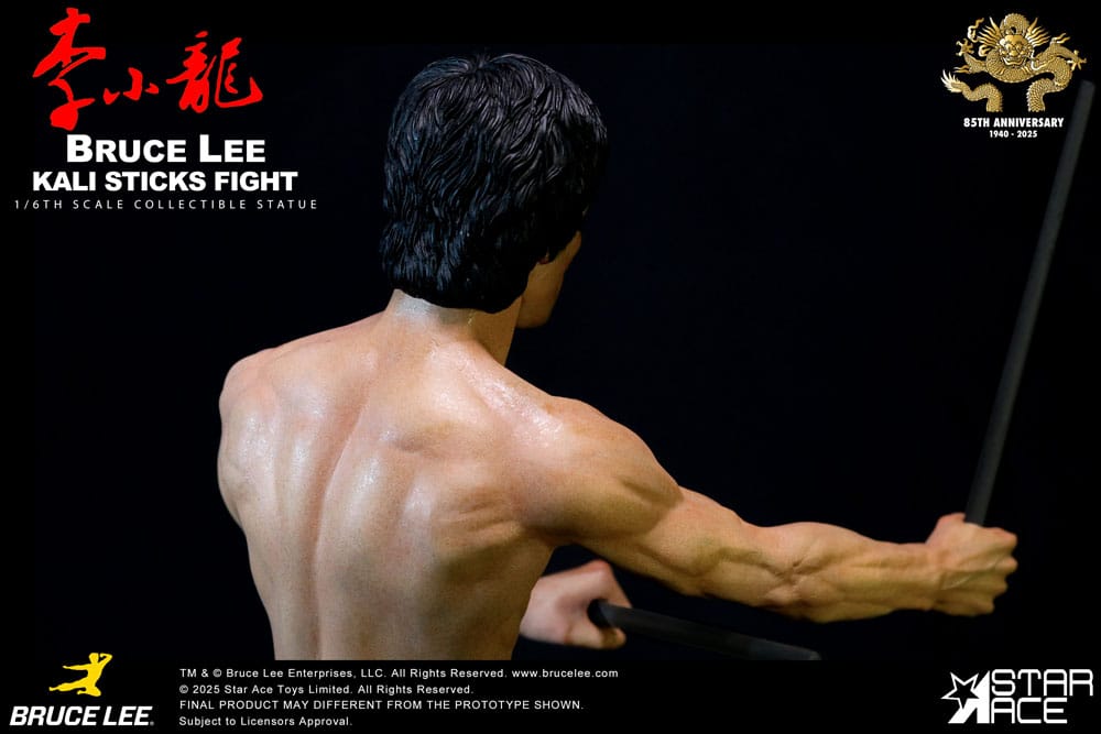 Der Mann mit der Todeskralle My Favourite Movie Statue 1/6 Bruce Lee Kali Sticks Fight Deluxe Basement  Version 30 cm