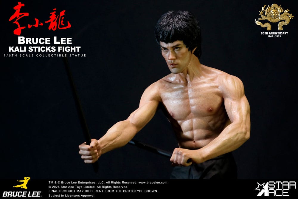 Der Mann mit der Todeskralle My Favourite Movie Statue 1/6 Bruce Lee Kali Sticks Fight Deluxe Basement  Version 30 cm